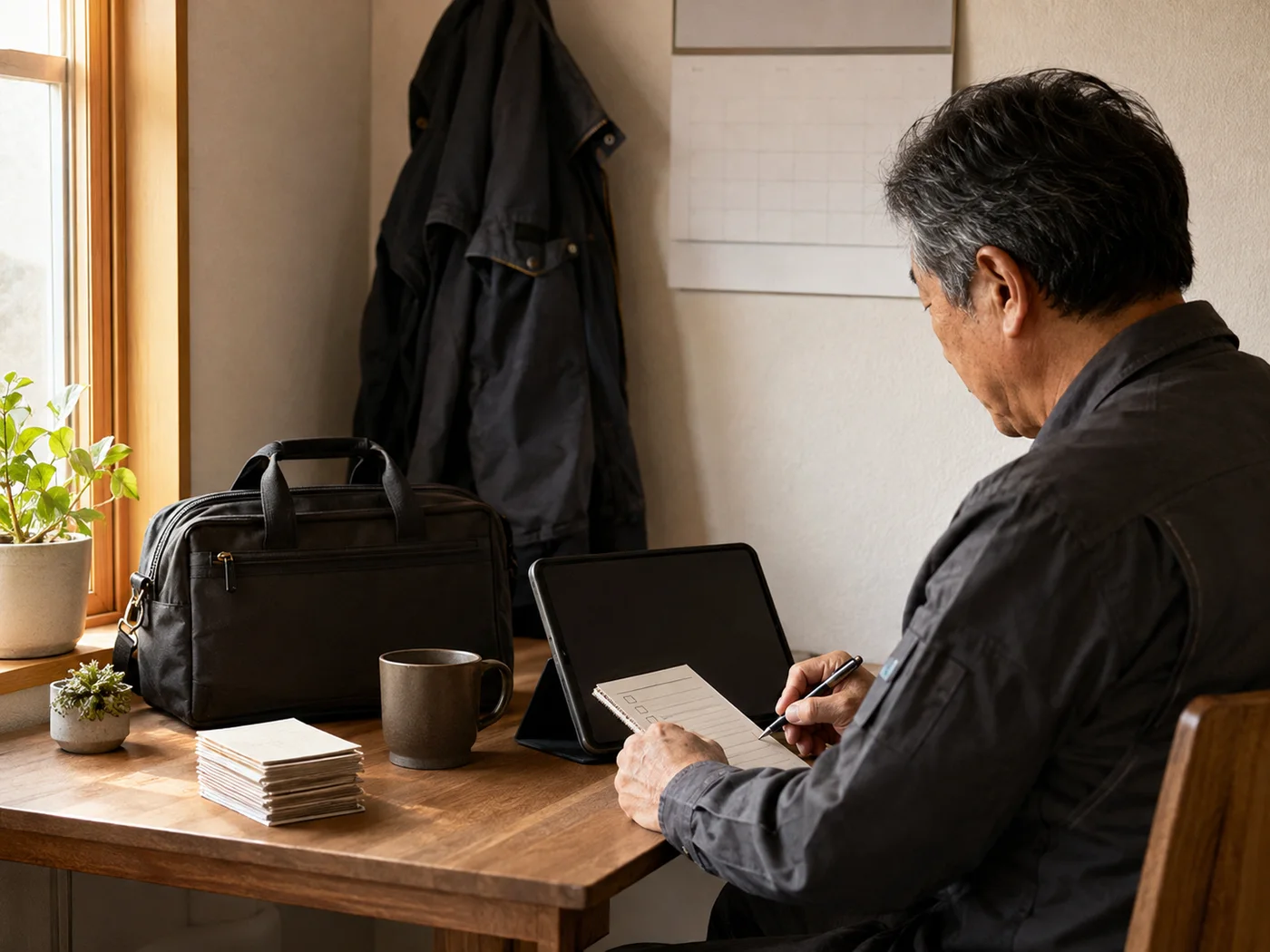 A solo contractor reviewing job scheduling software