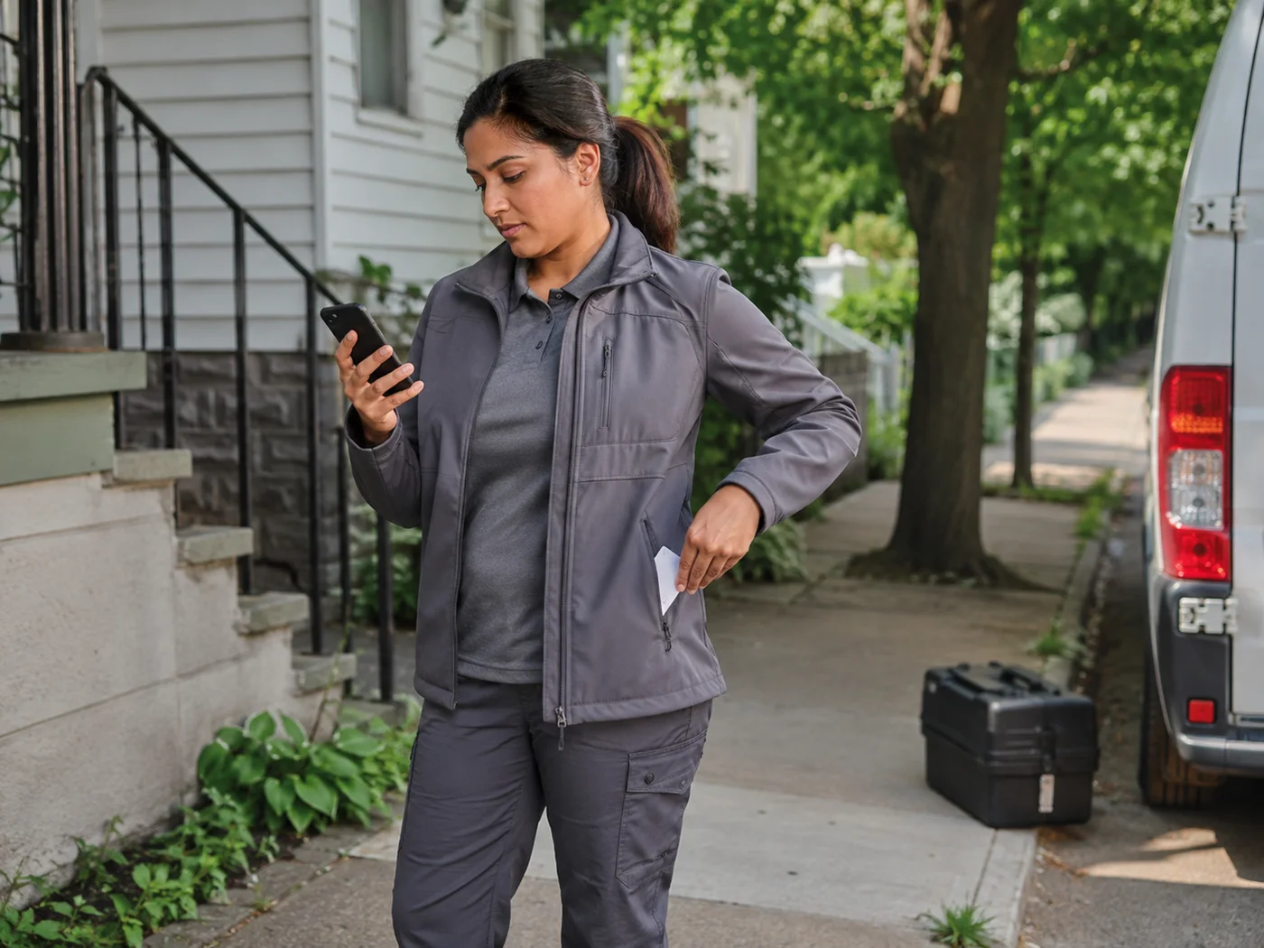 A solo contractor reviewing solo route assistant