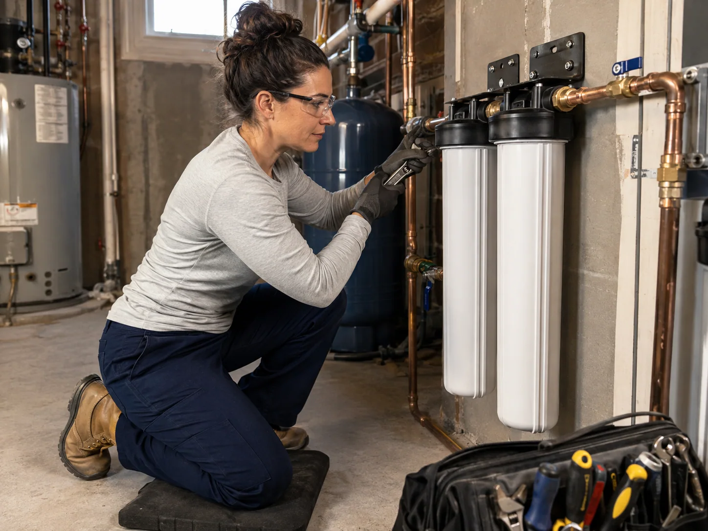 A water treatment owner at work